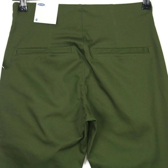 Old Navy Wow Pants Skinny Ankle Crop Olive Green‎ Chinos Stretch 4 - Picture 7 of 12